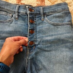 Madewell Denim High rise short size 28